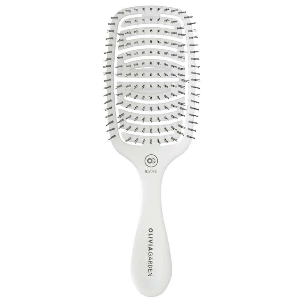Olivia Garden Essential Care Brush Flex Ice White - Thick Hair