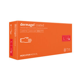 Mercator Niet-steriele witte latexhandschoenen dermagel coated ongepoederd Groot 100 stuks