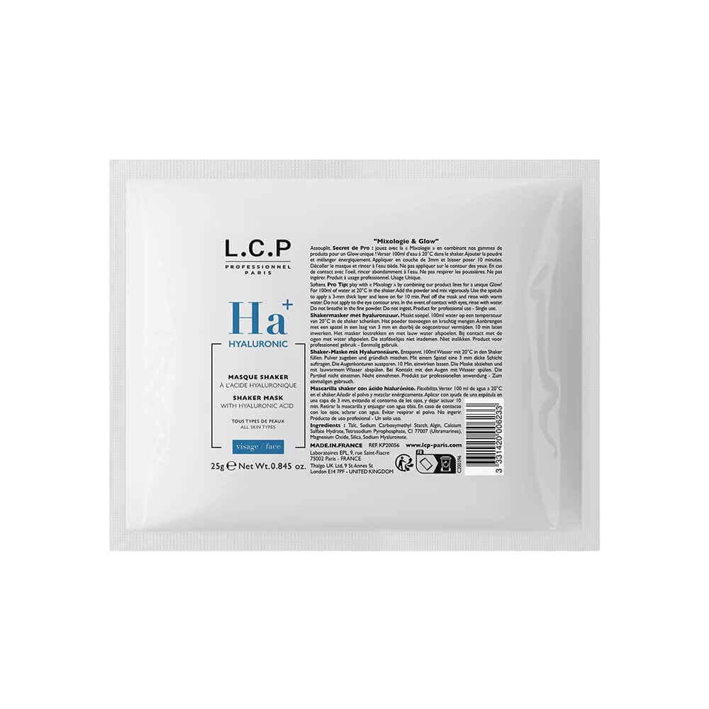 L.C.P Professionnel Hyaluronic Shakermasker met hyaluronzuur 25g L.C.P Professionnel Hyaluronic Shakermasker met hyaluronzuur 25g