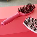 Olivia Garden Fingerbrush Icoon Zwijn & Nylon Warm Roze