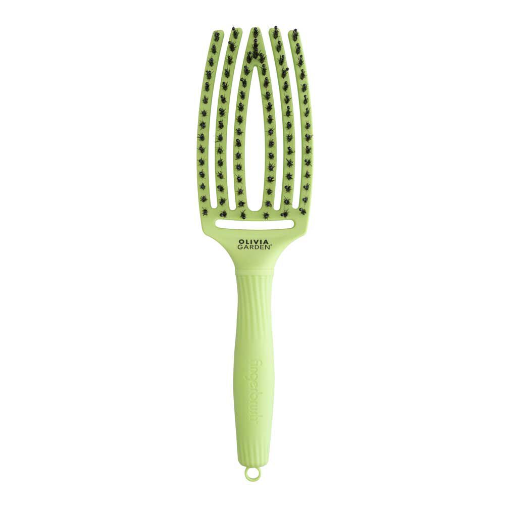 Olivia Garden Fingerbrush Care Dolce Vita Iconic Zwijnenhaar en Nylon Pistachegroen