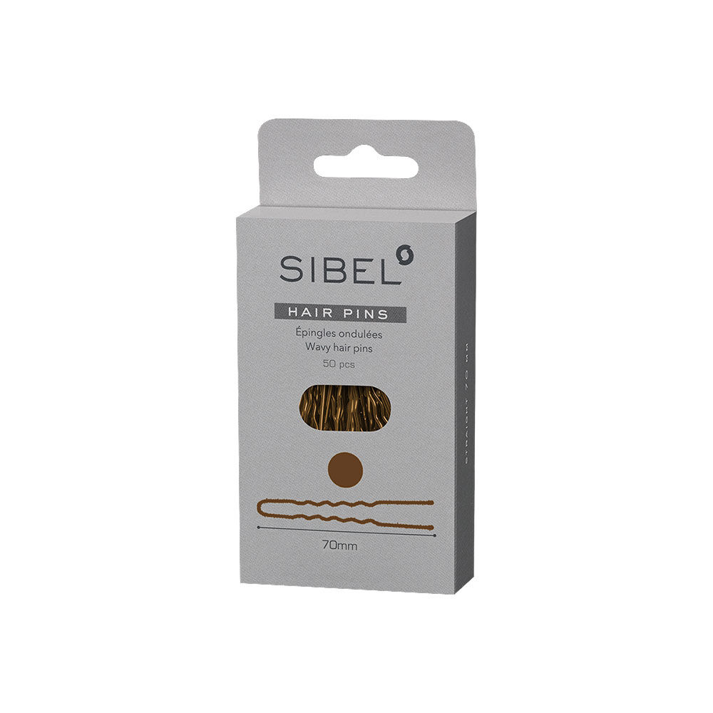 Sibel Metalen Pinnen Golvend 50mm Bruin 50 Stk