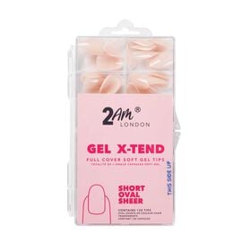 2AM London Soft Gel Tips - Short Oval Sheer 120 PK