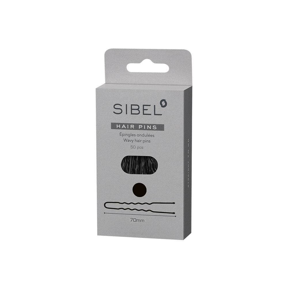 Sibel Metalen Pinnen Golvend 50mm Zwart 50 Stk