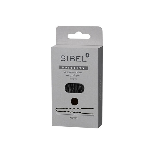 Sibel Metalen Pinnen Golvend 50mm Zwart 50 Stk