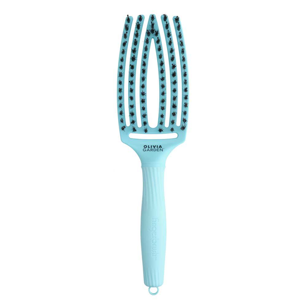 Olivia Garden Fingerbrush Care Dolce Vita Iconic Zwijnenhaar en Nylon Hemelsblauw