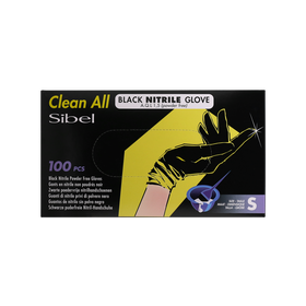 Clean All Nitrile Handschoenen S Zwart x100