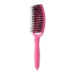 Olivia Garden Fingerbrush Care Dolce Vita Iconic Zwijnenhaar en Nylon Roze Granita