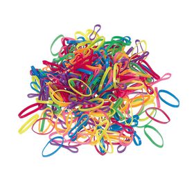 Sibel Haarelastiekjes Rainbow Gemengd, 500 Stk.