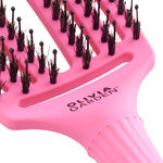 Olivia Garden Fingerbrush Zwijnenhaar & Nylon Thinkpink  Bubbelroze