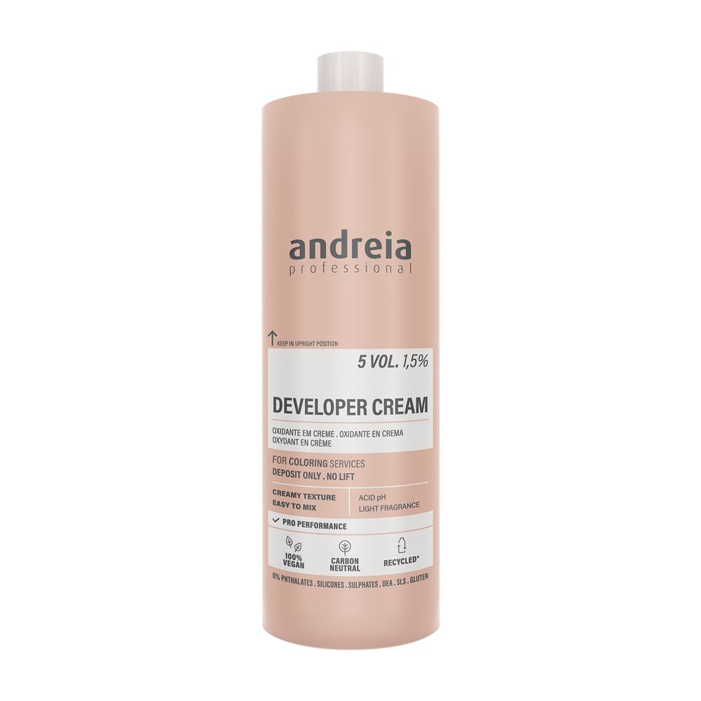 Andreia Professional Developer Cream - Vegan Waterstofperoxide 5V 1,5% 1L Andreia Professional Developer Cream - Vegan Waterstofperoxide 5V 1,5% 1L