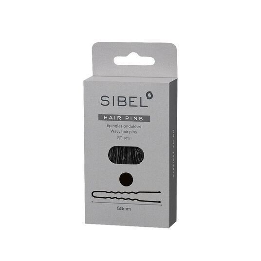 Sibel Metalen Pinnen Golvend 60mm Zwart 50 Stk