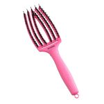 Olivia Garden Fingerbrush Care Dolce Vita Iconic Zwijnenhaar en Nylon Roze Granita