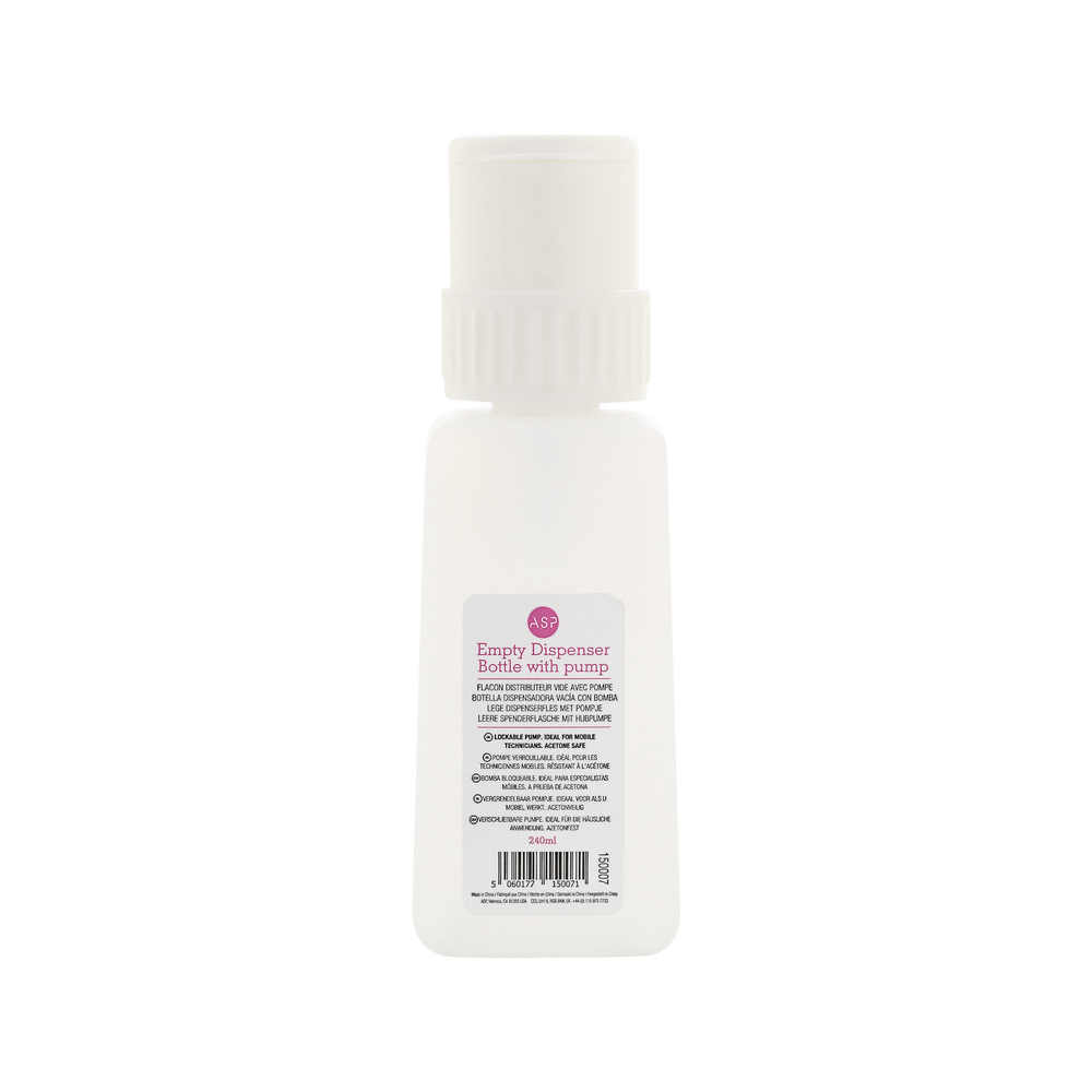 ASP Lege Fles met Pomp 240ml ASP Lege Fles met Pomp 240ml