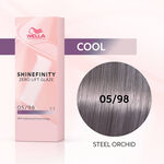 Wella Professionals Shinefinity Zero Lift Glaze Demi-permanente haarkleuring 05/98 Cool Steel Orchid 60ml