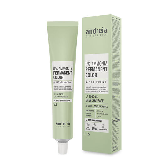 Andreia Professional 0% Ammonia Permanente Haarkleuring - 2 Zwart Natuurlijk 100ML