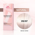 Wella Professionals Shinefinity Zero Lift Glaze Demi-permanente haarkleuring 09/07 Natural Beige Sand 60ml
