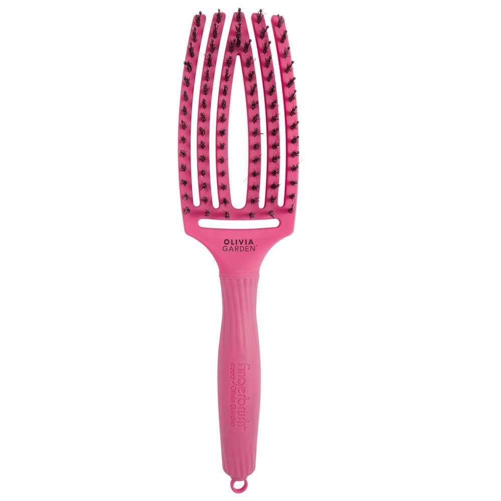 Olivia Garden Fingerbrush Icoon Zwijn & Nylon Warm Roze Olivia Garden Fingerbrush Icoon Zwijn & Nylon Warm Roze