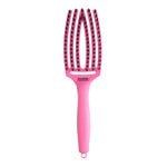 Olivia Garden Fingerbrush Care Dolce Vita Iconic Zwijnenhaar en Nylon Roze Granita