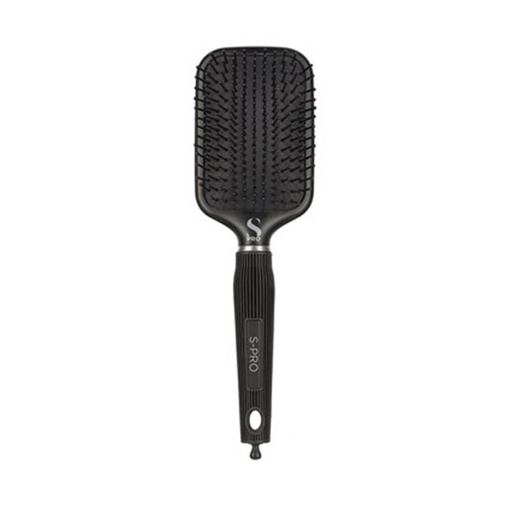 S-PRO Paddle Platte haarborstel Zwart