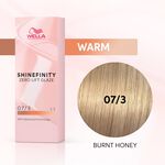 Wella Professionals Shinefinity Zero Lift Glaze Demi-permanente haarkleuring 07/3 Burnt Honey 60ml