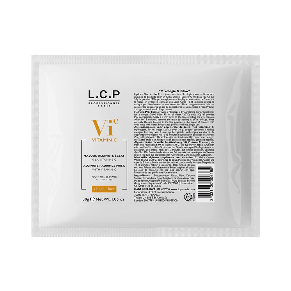 L.C.P Professionnel Vitamin C Alginaatmasker voor een stralende teint met vitamine C 30g L.C.P Professionnel Vitamin C Alginaatmasker voor een stralende teint met vitamine C 30g