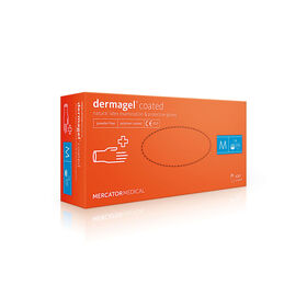 Mercator Niet-steriele witte latexhandschoenen dermagel coated ongepoederd Middel 100 stuks