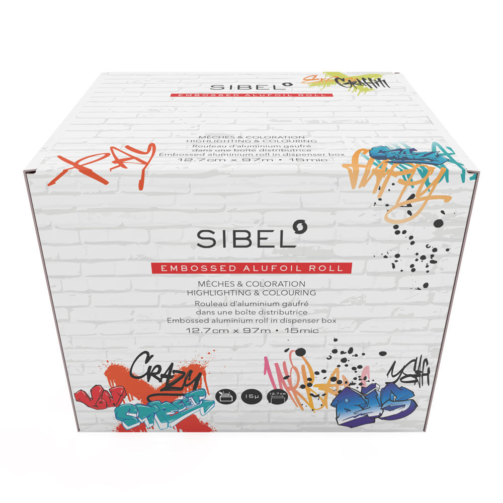 Sibel Alufolie Rol Met Reliëf 12,7x97m 15µ Graffiti