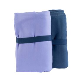 S-PRO Handdoeken Lila & Marineblauw x2