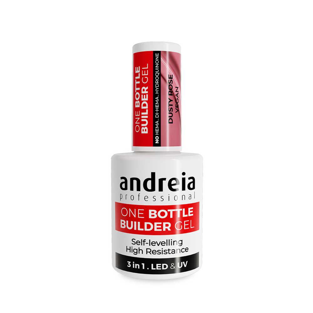 Andreia Professional One Bottle Builder Gel 3 In 1 - 3 In 1 Bouwgel Lage Viscositeit - Stoffig Roze 14ml