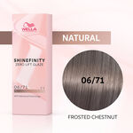 Wella Professionals Shinefinity Zero Lift Glaze Demi-permanente haarkleuring 06/71 Cool Frosted Chestnut 60ml