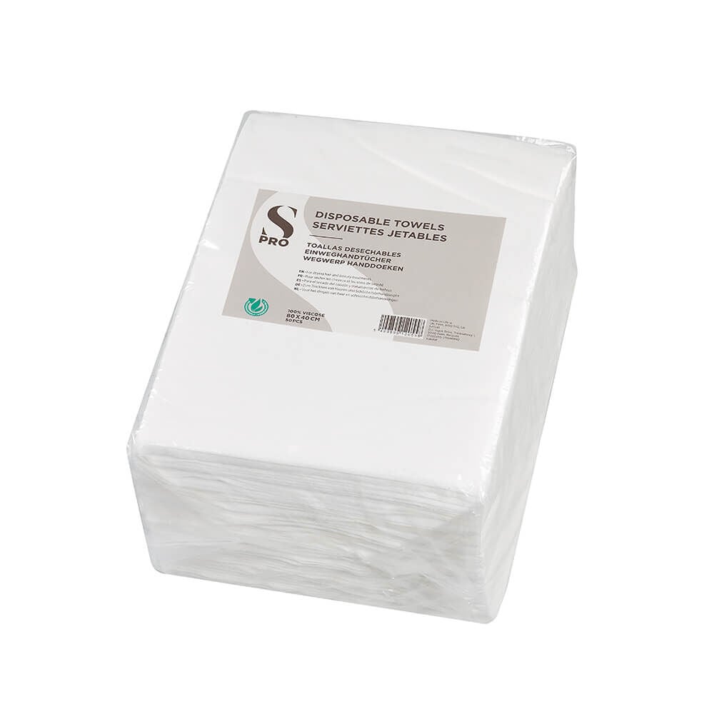 S-PRO Wegwerp handdoeken Wit 50stk S-PRO Wegwerp handdoeken Wit 50stk